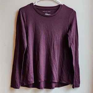 American Eagle Outfitters Deep Purple Long Sleeve Jersey Size Small